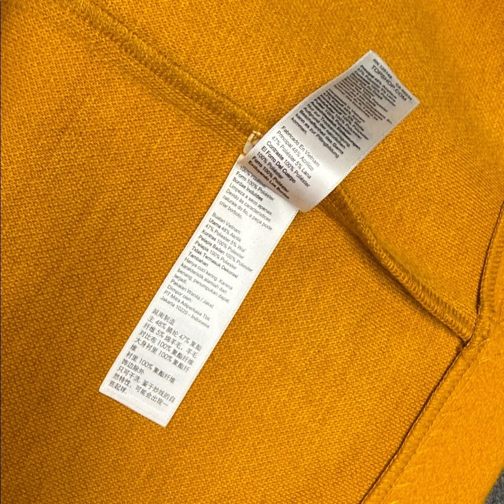 Topshop Mustard Trench Coat - Picture 7 of 8